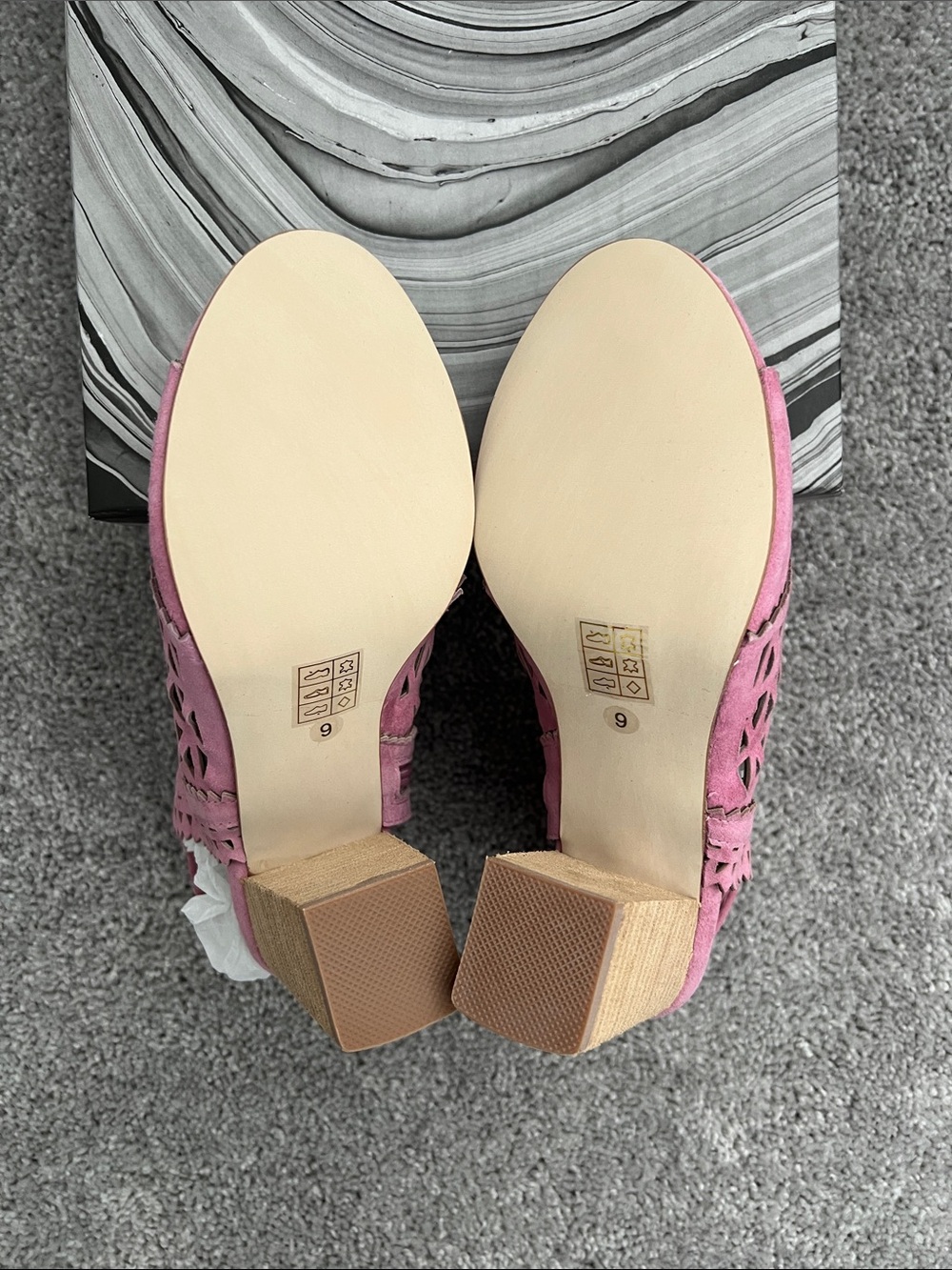 Jeffrey Campbell Pink Laser-Cut Peep-Toe Heeled Booties - Picture 5 of 6